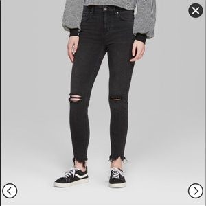 Wild Fable black distressed skinny jeans